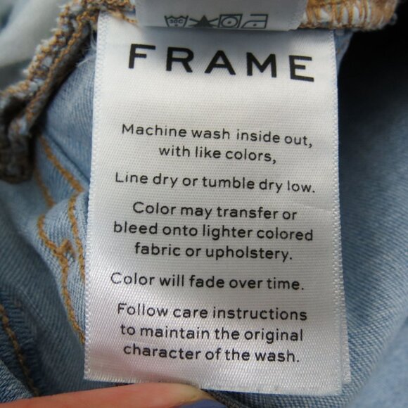 FRAME DENIM Women's Light Wash Le High Skinny Ankle Jeans Raw Hem 26 - Picture 11 of 11